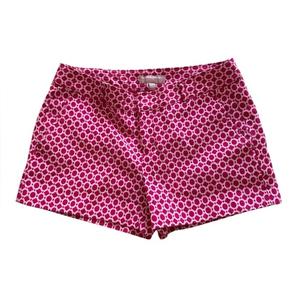 Banana Republic Pants - Banana Republic Pink Geometric Print Shorts Size 8